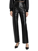 Imani Leather-Blend Pants