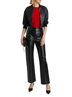 Imani Leather-Blend Pants