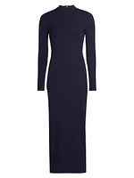 Mirella Knit Mock Turtleneck Maxi Dress