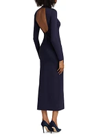 Mirella Knit Mock Turtleneck Maxi Dress