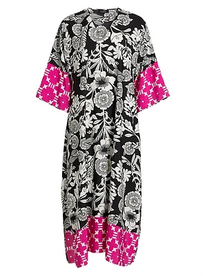 Botanica Floral Crêpe De Chine Maxi-Dress