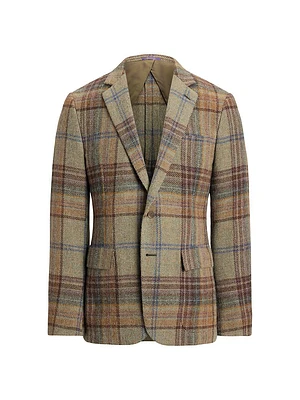 Kent Hand-Tailored Plaid Wool Sportcoat