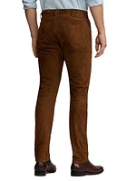 Hand-Tailored Suede Five-Pocket Pants