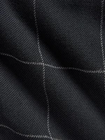 Windowpane Plaid Cotton Flannel Shirt