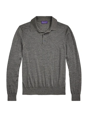 Cashmere Polo-Collar Sweater