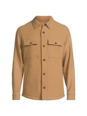 Cashmere-Wool Shirt Jacket
