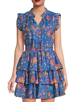 Bimba Floral Tiered Minidress