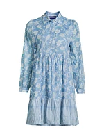 Romy Floral Cotton Mini-Shirtdress