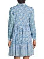 Romy Floral Cotton Mini-Shirtdress