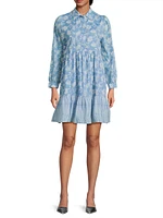 Romy Floral Cotton Mini-Shirtdress