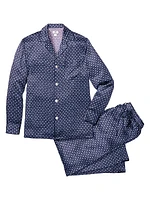 Geometric Mulberry Silk Pajamas