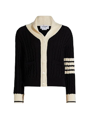 Baby Cable-Knit Wool Cardigan