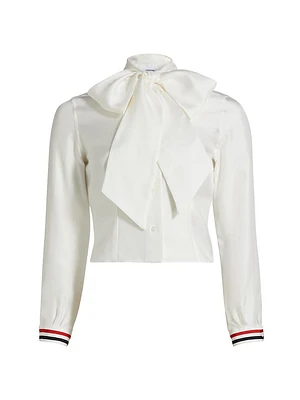 Bow Silk Twill Top
