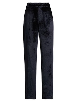 Chateau Wide-Leg Velvet Pants