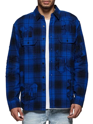 Plaid Cotton Flannel Shirt