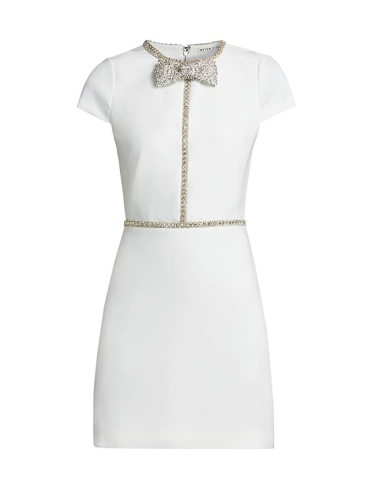 Sophie Embellished Bow Minidress