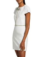 Sophie Embellished Bow Minidress