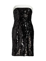 Sibella Sequined Bow Minidress