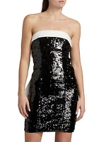 Sibella Sequined Bow Minidress