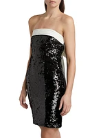 Sibella Sequined Bow Minidress
