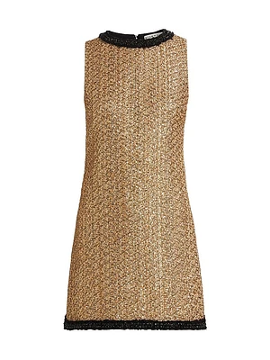Clyde Metallic Tweed A-Line Minidress