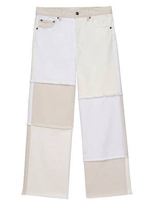 Getty High-Rise Patchwork Crop Jeans