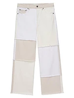 Getty High-Rise Patchwork Crop Jeans