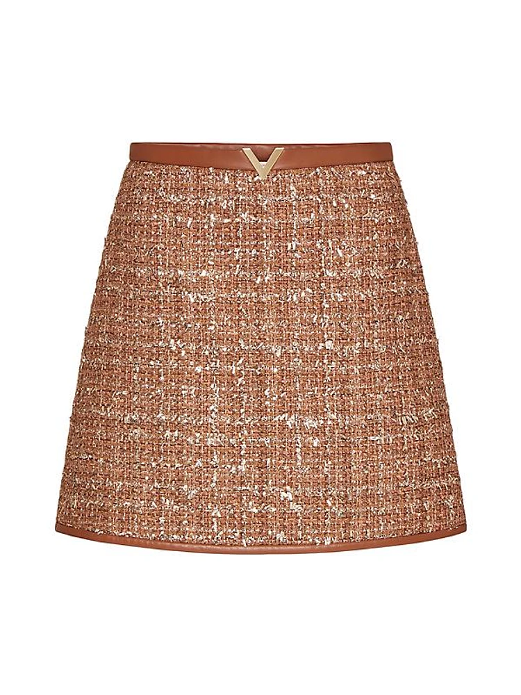 Glaze Tweed Light Miniskirt