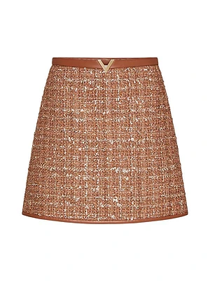 Glaze Tweed Light Miniskirt