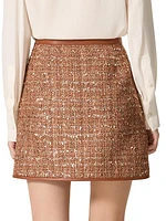 Glaze Tweed Light Miniskirt