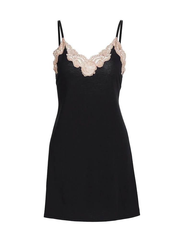 Imagine Lace Jersey Slip Minidress