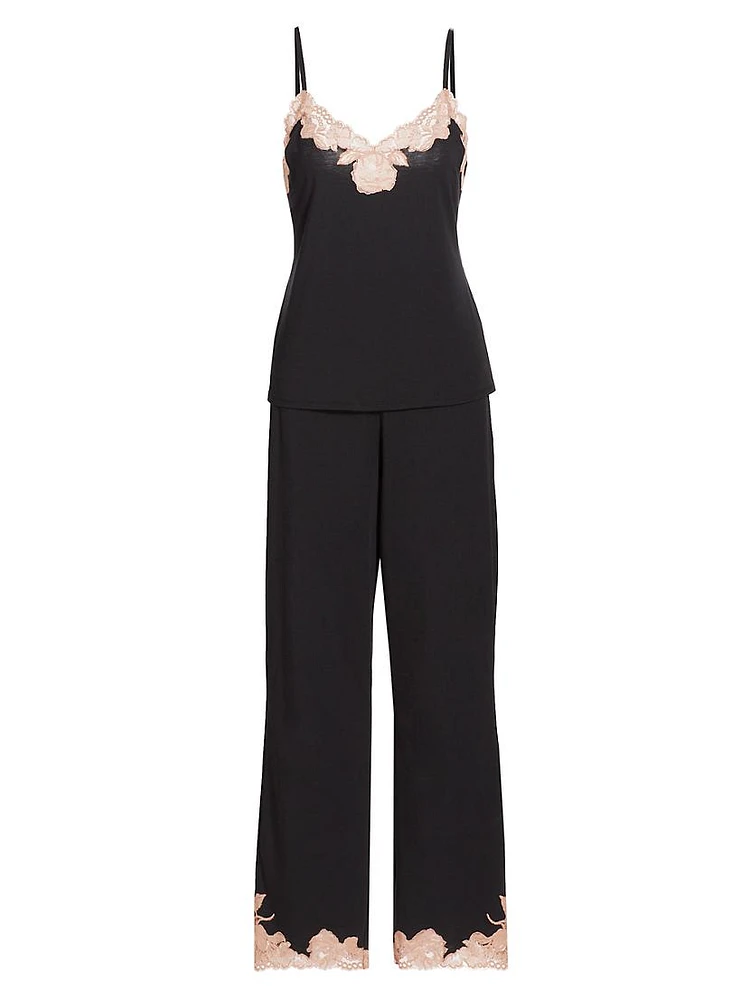 Imagine Lace-Jersey Pajamas