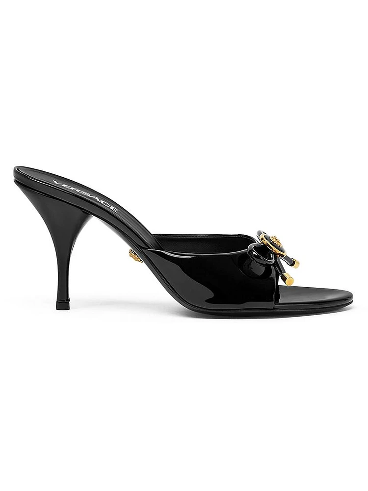 Opera Bow 85MM Patent Leather Mules