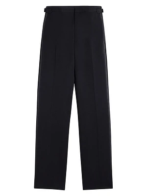 Fitted Tailored Pants with Satin Bands