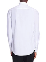 Fitted Shirt with an Embroidered Bib Front