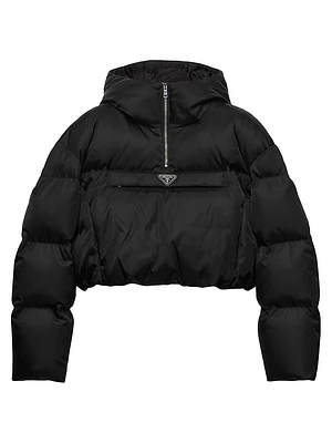 Re-Nylon Cropped Down Jacket