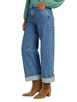 Delano Cuffed Wide-Leg Jeans