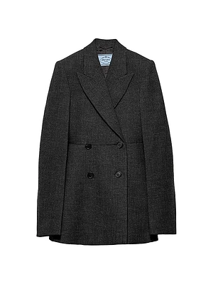Double Breasted Vintage Look Rush Stitch Jacket