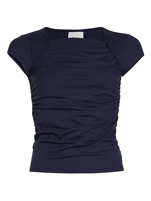 Addison Ruched Knit Top