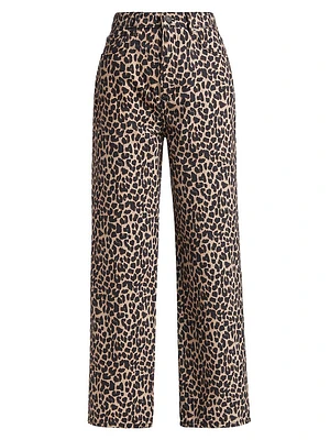 Cary Leopard High-Rise Pants