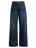 Cary Studded High-Rise Slouchy Jeans
