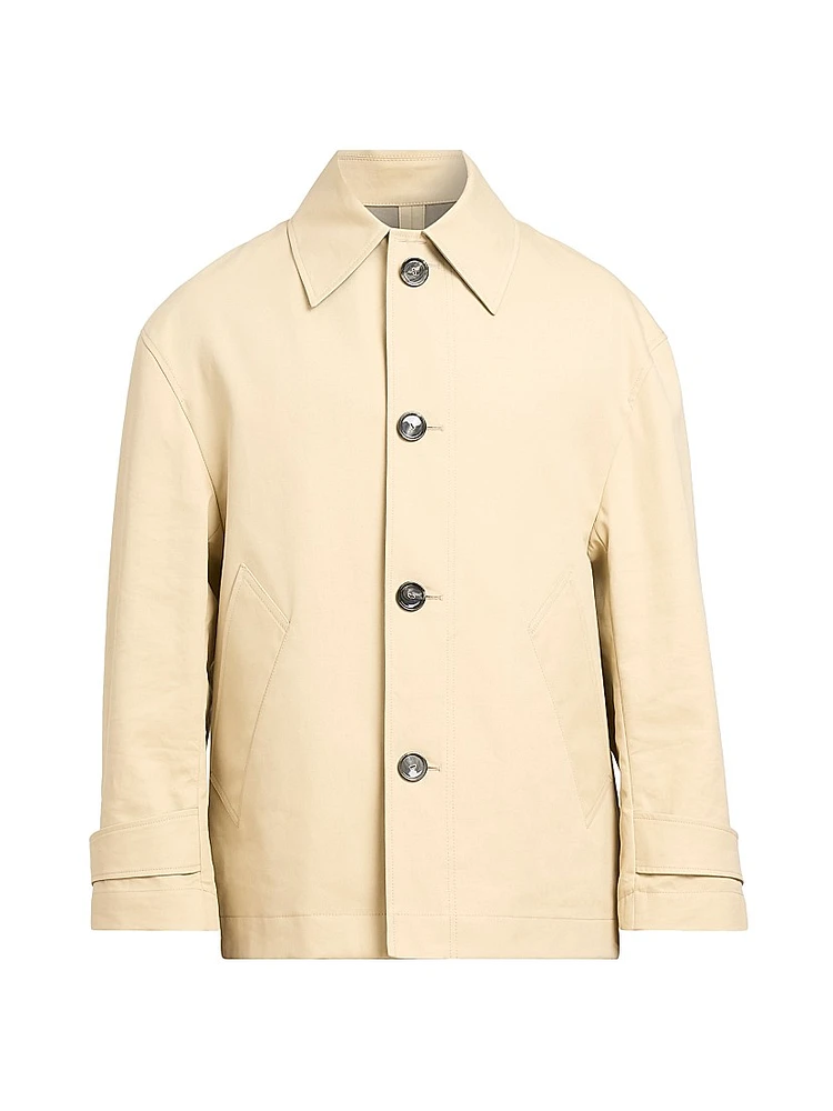 Cotton Button-Front Jacket