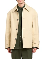 Cotton Button-Front Jacket