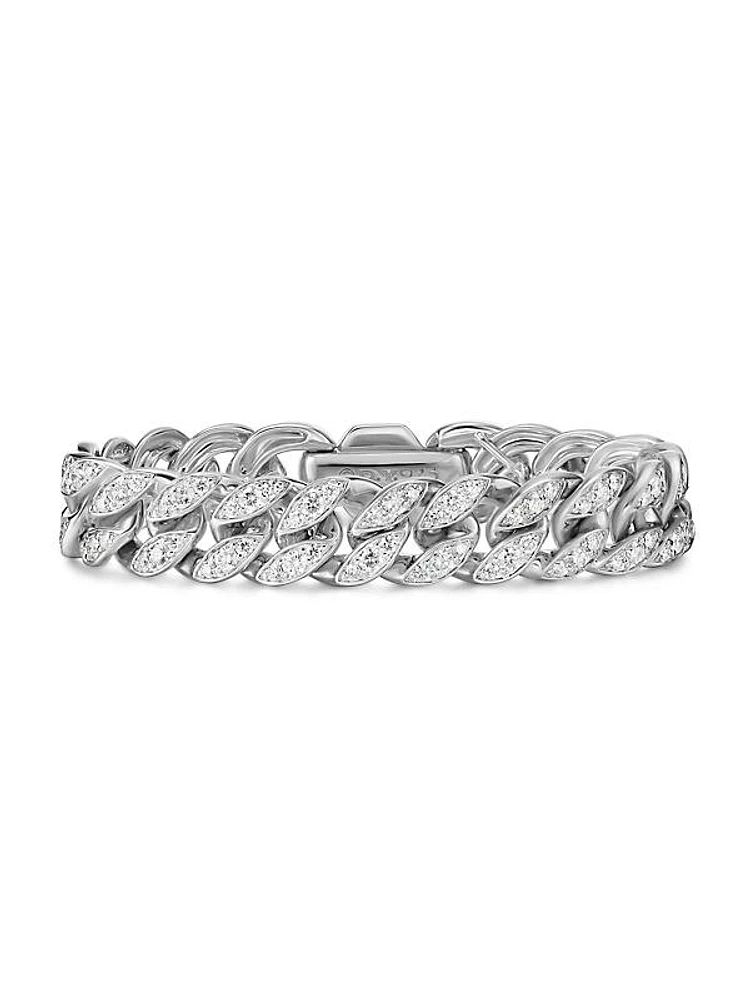 Curb Chain Bracelet In Sterling Silver