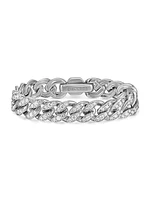 Curb Chain Bracelet In Sterling Silver