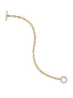 DY Madison Pavé Toggle Chain Bracelet 18K Yellow Gold