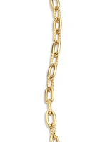 DY Madison Pavé Toggle Chain Bracelet 18K Yellow Gold