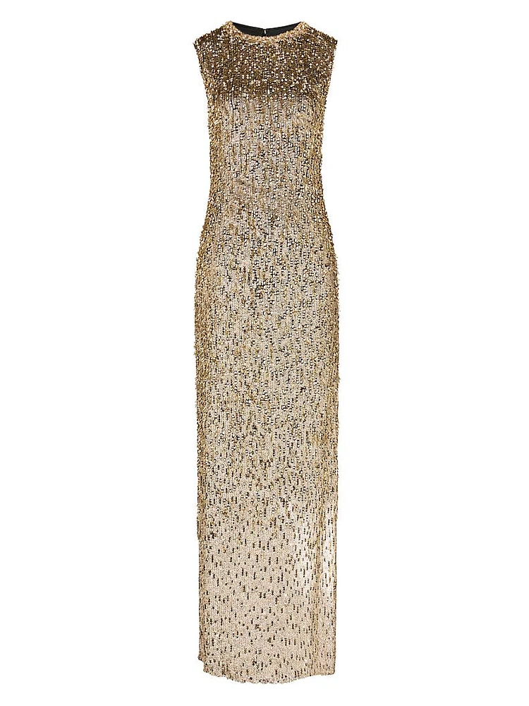 Tabitha Sequined Column Gown
