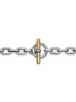 DY Madison Toggle Chain Necklace in Sterling Silver and 18K Yellow Gold, 5.5MM