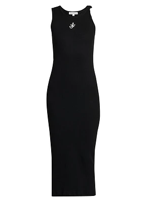 Anchor Twisted-Strap Midi Dress
